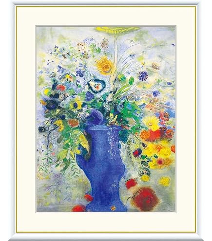 ルドン　トルコ石色の花瓶の花　複製　印刷 絵画ミニミニミステリー 第117回「オディロン・ルドン